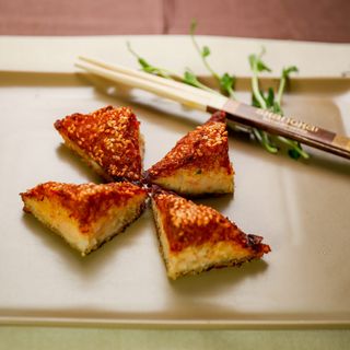 Toast fritto di gamberi