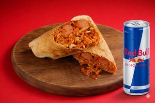 Mega shawarma + Red bull