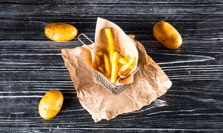 კარტოფილი ფრი მდნარი ყველით 