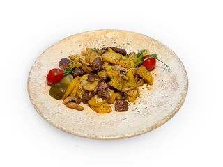 Картофель с телятиной и грибами (370г)