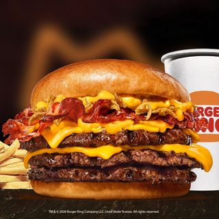 Kings Cheesy Bacon Triple Menu 