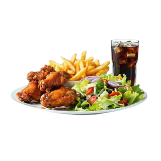 Menú Alitas (6 Uds.) Con Ensalada