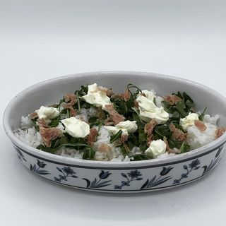Riso basmati con speck, Philadelphia light e rucola
