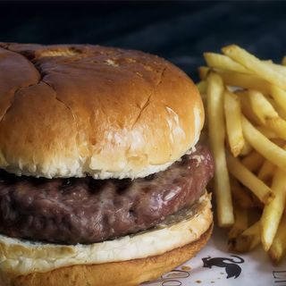 Doble Burger Cheddar Con Patatas