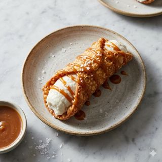 Cannolo di ricotta caramello salato