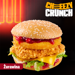Cheezy Crunch Burger Żurawinowy