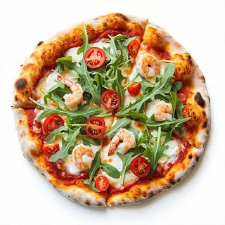 Pizza bianca gamberetti