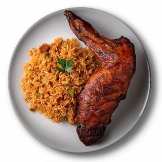 Jollof rice + turkey