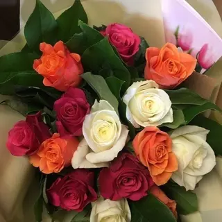 15 roses mélanges 