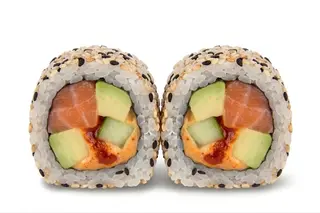 55. Spicy Salmón Uramaki (8 Uds.)