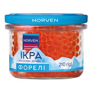 Ікра лососева Norven Форелі зерниста (210г)