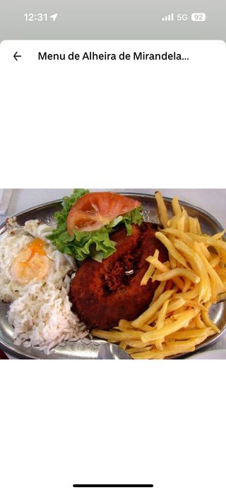 Menu de Alheira de Mirandela para 1 Pessoa