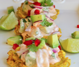 Patacón de mariscos