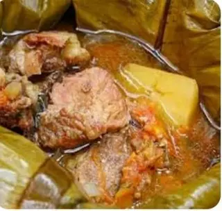 All food with beef luwombo 