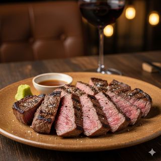 Entrecote di Wagyu con wasabi (servito a parte) min.100g