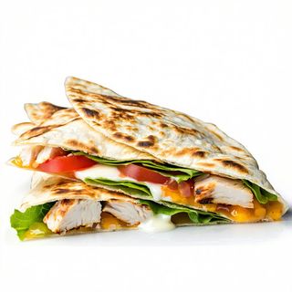 Piadina con pollo, mozzarella, pomodoro, lattuga