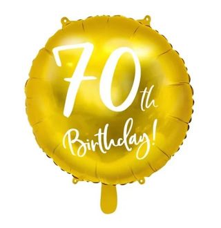 70 Birthday balon z helem