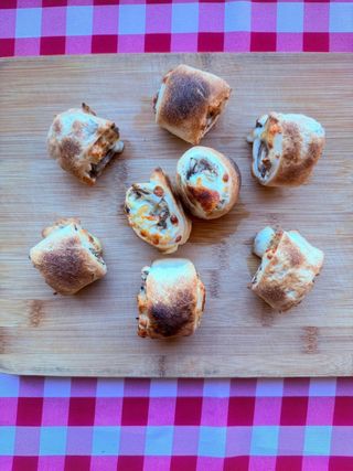 Panini z serem i pieczarkami