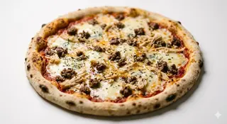Pizza Cuatro Quesos Carne