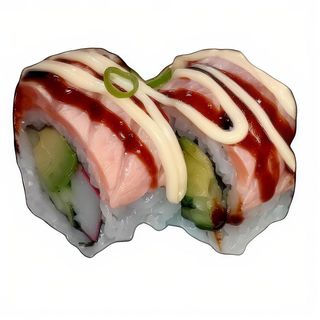 86-Teriyaki Salmón Uramaki