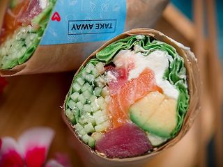 Суші Шаурма  без рису з лососем та тунцем (2 варіанти) У НОРІ З СИРОМ ФІЛА