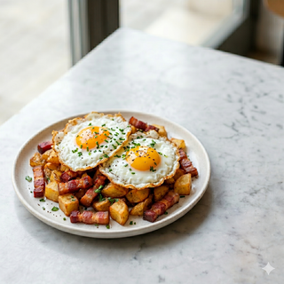 Huevos Fritos Con Bacon Y Patatas