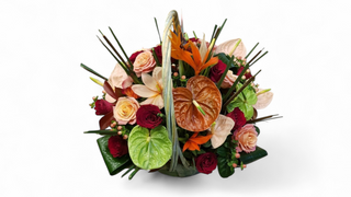 Egzotična korpa s cvećem LUX