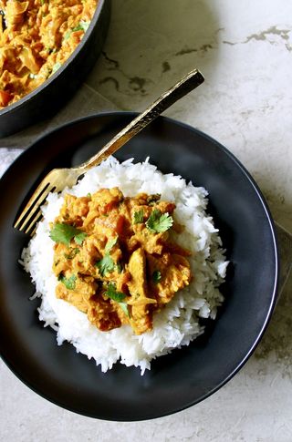 Arroz al curry con cerdo