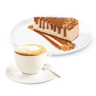 Zestaw na słodko - kawa i sernik