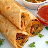 Chicken Kathi Roll with Salad &  Coca-Cola Original 350ml PET