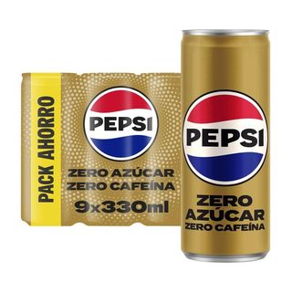 Refresco Pepsi Zero Azucar Zero Cafeina 9X33Cl