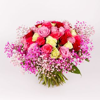 Róża z gipsówką (40cm 50szt)