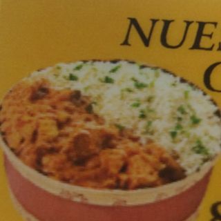 Carne variada con arroz basmati