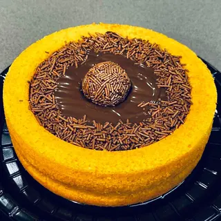 Bolo Piscininha Cenoura cobertura Brigadeiro 