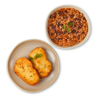 Pataniscas de Bacalhau com Arroz de Feijão