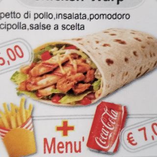 Menù chicken wrap