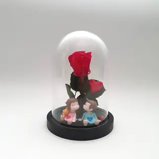 Cúpula Mini Rosa Roja