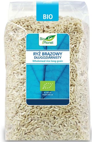 RYŻ BRĄZOWY DŁUGOZIARNISTY BIO 1 kg - BIO PLANET