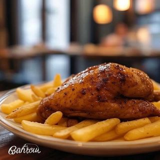 1/4 de Poulet Cuisse Grillé Avec frites 