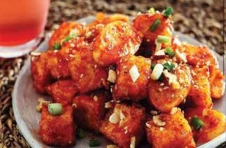 Fried Tofu with Sweet & Chilly(v)