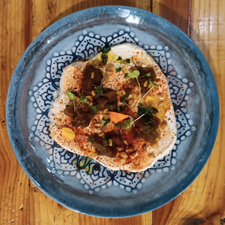 Crema de iogourt amb alberginia