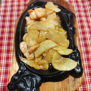 316 Gamberi    con patate alla piastra