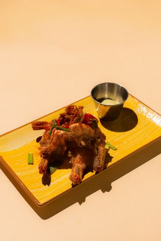 Smażone owoce morza - krewetki 5 szt.