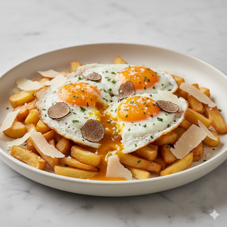Huevos Rotos Trufados Con Parmesano