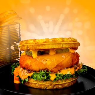 Cheese chicken burger