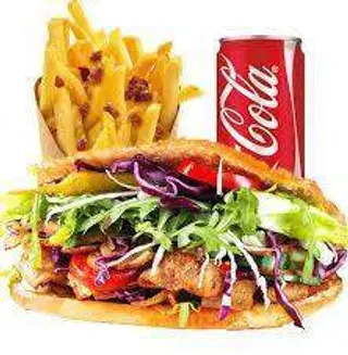Panino kebab menù
