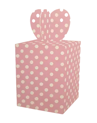 Caixa Box Rosa com Bolinhas para Doces