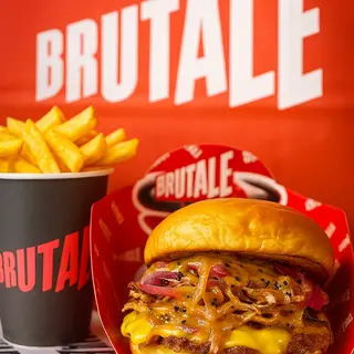 Burger + vaso de patatas 