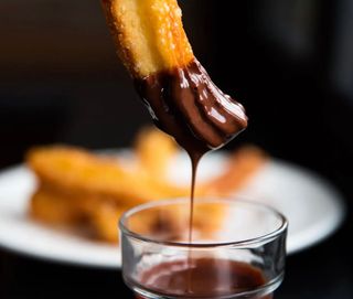 Porras con chocolate 