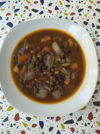 Potaje De Alubia Negra Con Arroz Integral